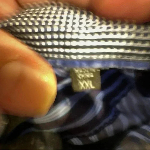 Bugatchi Uomo Button Down Shirt Classic Fit Striped Flip Cuff Mens Size XXL - Picture 4 of 12